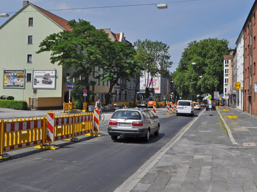 Derzeit wird die Wittener Straße zwischen Ferdinandstraße und Steinring erneuert.