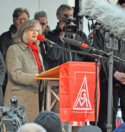 Bochums Oberbürgermeisterin Ottilie Scholz (SPD) forderte, Arbeitsplätze in der Industrie zu erhalten.