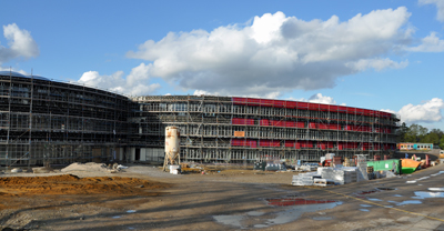 Die Baustelle des Neuen Gymnasiums Bochum