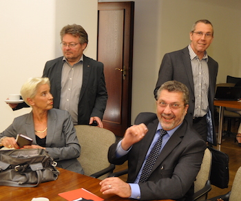 Gabriele Schuh, Hans Peter Herzog, Gerd Lichtenberger (vorne) und Ernst Steinbach
