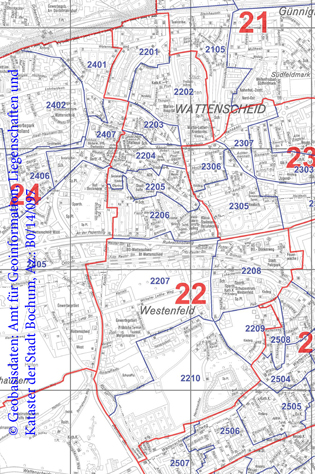 Wahlbezirk 22 Wattenscheid-Mitte / Westenfeld
