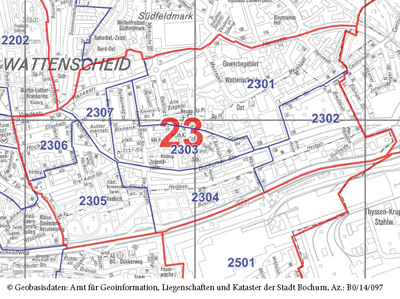 Wahlbezirk 23 - Wattenscheid-Mitte / Ost - Zum Vergrößern bitte anklicken (pdf)
