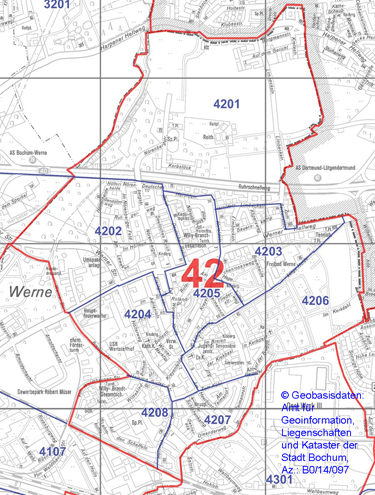 Wahlbezirk 42 - Werne - Zum Vergrößern bitte anklicken (pdf)