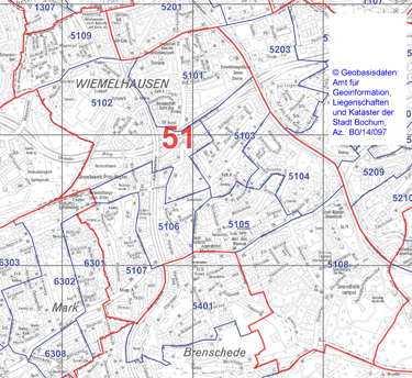Wahlbezirk 51 - Wiemelhausen - Zum Vergrößern bitte anklicken (pdf)