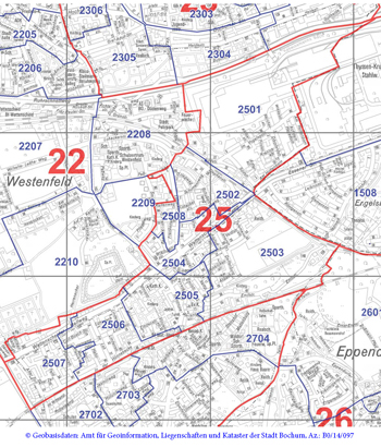 Wahlkreis 25 - Höntrop-Nord - Zum Vergrößern bitte anklicken (pdf)