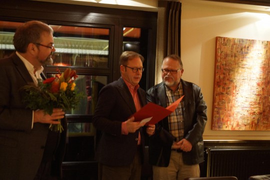 Jubilarehrung im SPD-Ortsverein Bochum-Stiepel durch den UB-Vorsitzenden Prof. Dr. Karsten Rudolph