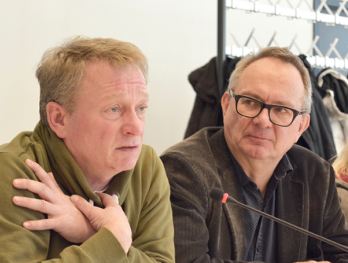 Stephan Kosel (li.) und Hans Hanke bei der Klausur der SPD-Ratsfraktion. Stephan Kosel ist Mitglied im Ausschuss für Kinder, Jugend und Familie, Hans Hanke kulturpolitischer Sprecher der SPD-Ratsfraktion.