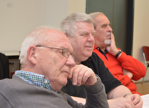 Klausurtagung der SPD-Ratsfraktion (v.l.): Ratsmitglied Reiner Kühlborn, Klaus Menzel (sachkundiger Einwohner im Sozialausschuss) und Wolfgang Schick, Vorsitzender der SPD in der Bezirksvertretung Wattenscheid.