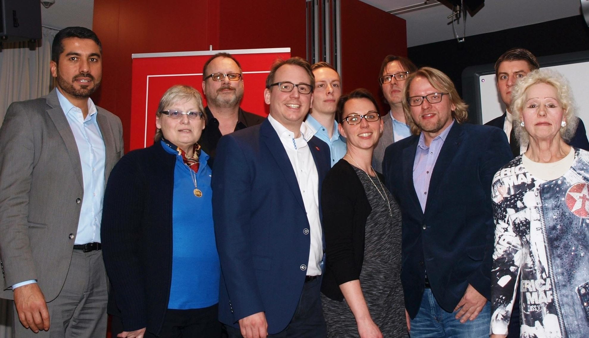 SPD-Stadtbezirk Bochum-Wattenscheid: Der auf der Jahreshauptversammlung 2016 gewählte Vorstand