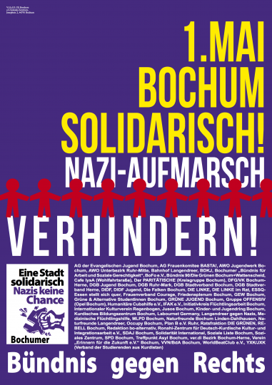 1. Mai 2016: Bochum solidarisch! Nazi-Aufmarsch verhindern!