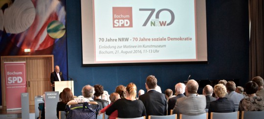 70 Jahre NRW - Matinee in Bochum: Fritz Behrens, Präsident der Kunststiftung NRW