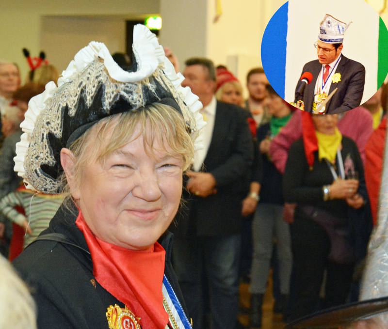 SPD-Ratsfraktion Bochum: Die Bochumer Karnevalsgesellschaften setzten am heutigen Rosenmontag (27. Februar) zum Rathaussturm an. Oberbürgermeister Thomas Eiskirch (kl. Foto) händigte schließlich die Schlüssel zum Rathaus aus. Im Bild: Bürgermeisterin Gaby Schäfer