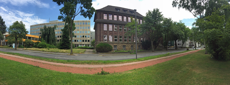 SPD-Ratsfraktion Bochum: Das ehemalige RWE-Verwaltungsgebäude an der Wielandstrasse / Ecke Freiligrathstrasse gehört zum Gebiet des Bebauungsplan-Entwurfs Nr. 981 - Wielandstrasse.
