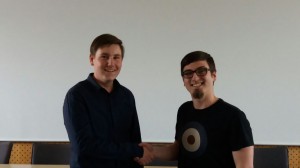 Jan Eric Wolf, Sprecher der Juso-SchülerInnen in der SPD Bochum, und Martin Schottek, Vorsitzender der Jusos in der SPD Bochum