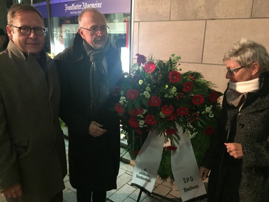 Gedenken Reichspogromnacht am 9.11.2017 - Karsten Rudolph, Axel Schäfer, Carina Gödecke