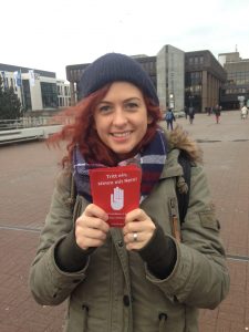 Katja Christoph: Tritt ein, stimm mit Nein! (Aktion #NoGroKo der Jusos Bochum)