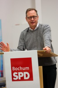 Parteitag der SPD Bochum #spdBOpt am 05.02.2018: Karsten Rudolph, der Vorsitzende der SPD Bochum, bei seiner Eröffnung (Foto: Werner Sure)