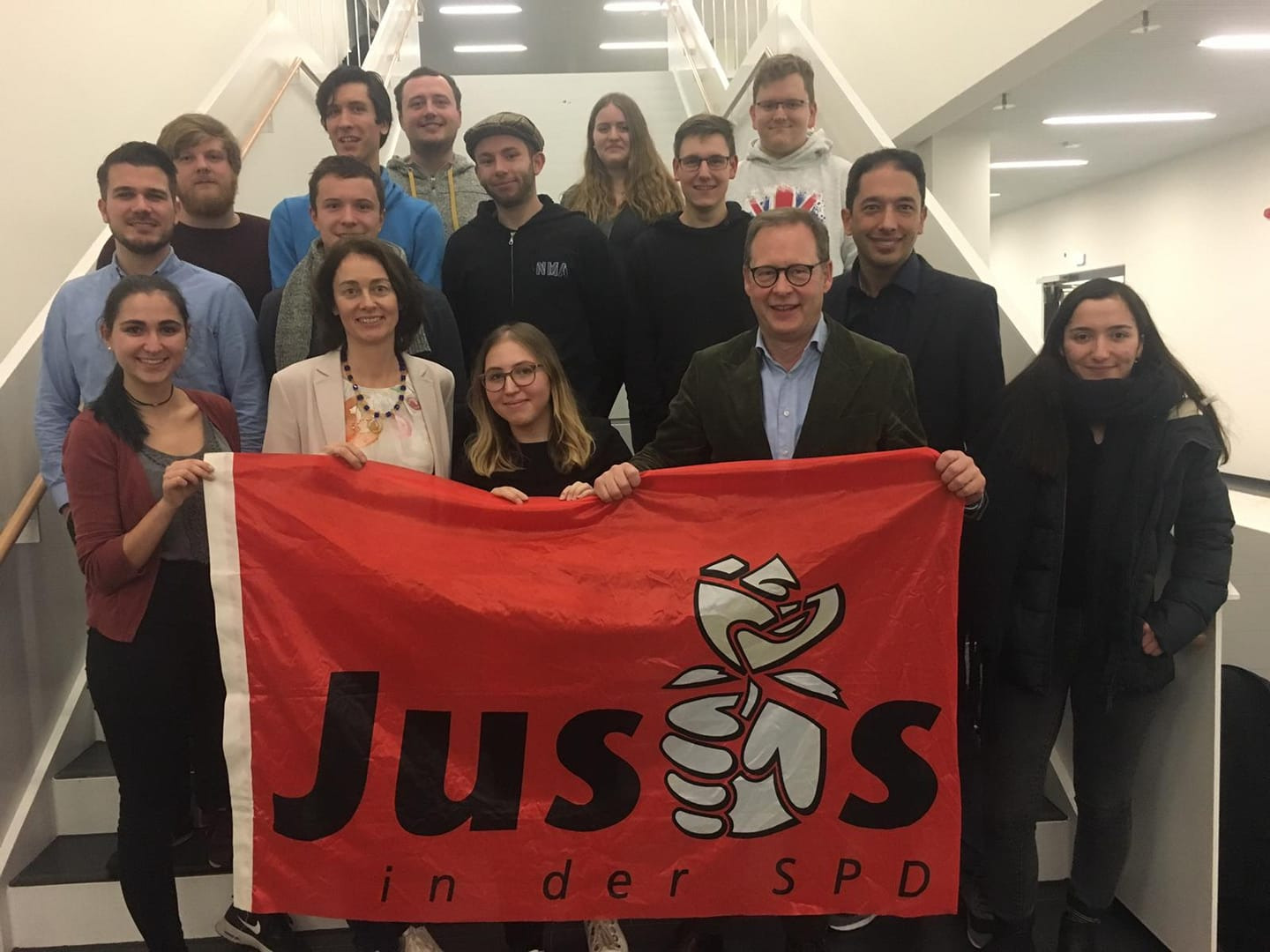 Jusos Bochum treffen Katarina Barley, die Spitzenkandidatin der SPD zur kommenden Europawahl