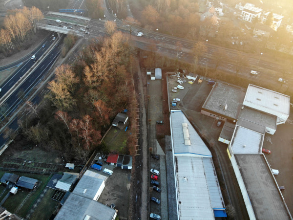 Der Opelradweg endet an der Wohlfahrtstraße in Weitmar-Mark.