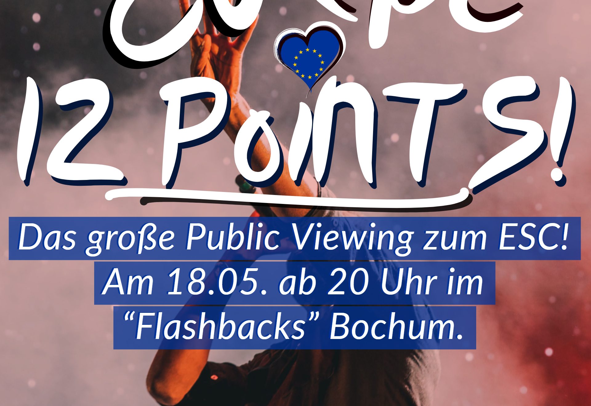 Europe 12 Points: Public Viewing zum ESC (Flyer - Vorderseite)