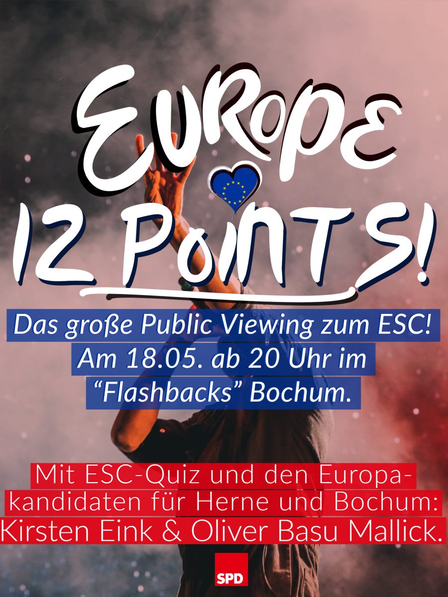 Europe 12 Points: Public Viewing zum ESC (Flyer - Vorderseite)