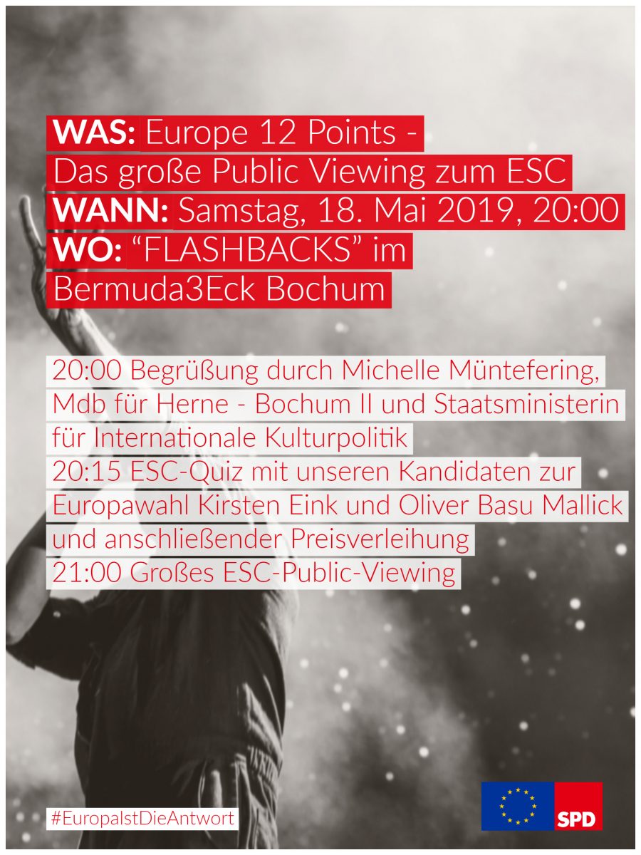 Europe 12 Points: Public Viewing zum ESC (Flyer - Rückseite)