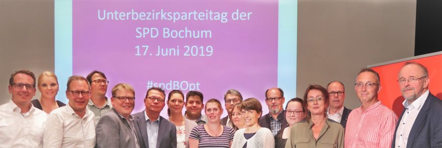 Vorstand der SPD Bochum (gewählt beim Unterbezirksparteitag der SPD Bochum #spdBOpt am 17. Juni 2019)