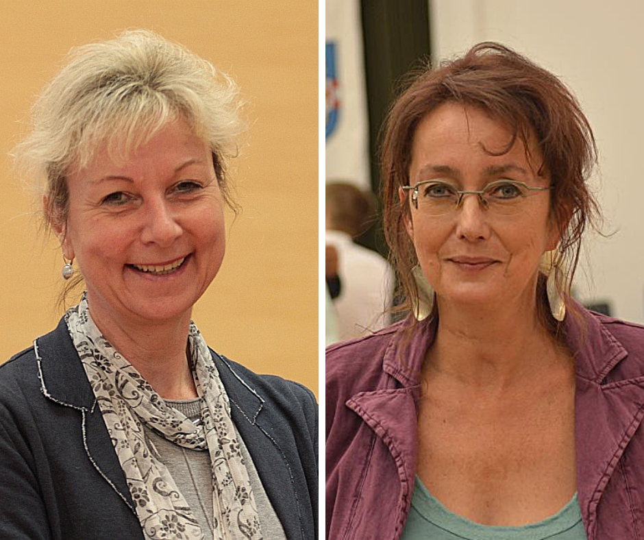 Martina Schnell und Simone Gottschlich hoffen, dass die Stadt die Erneuerung der Brücke am Lohring zum Abriss der alten Buselohbrücke nutzt.