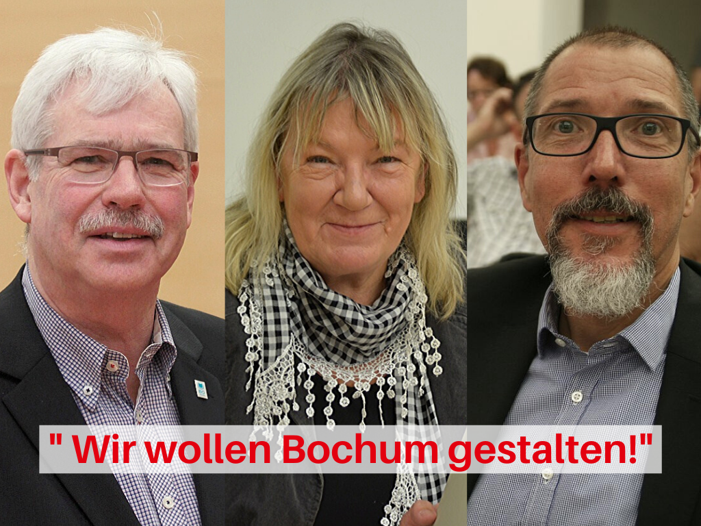 Peter Reinirkens, Gaby Schäfer, Fred Marquardt (v.l.) und die gesamte SPD im Rat wollen die finanziellen Freiräume nutzen, um Bochum nachhaltig und gemeinsam mit allen Bürgerinnen und Bürgern zu gestalten.