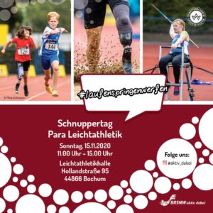 Flyer des Para-Leichtathletik-Schnuppertags