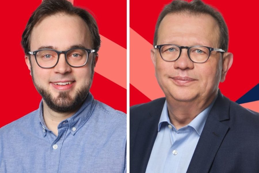 Bastian Hartmann (l.) und Jörg Uwe Kuberski wünschen sich, dass die Riemker Wilbergschule schnell erweitert wird.