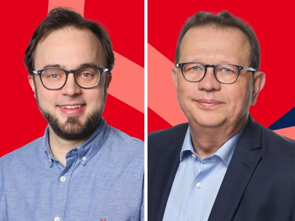 Bastian Hartmann (l.) und Jörg Uwe Kuberski wünschen sich, dass die Riemker Wilbergschule schnell erweitert wird.
