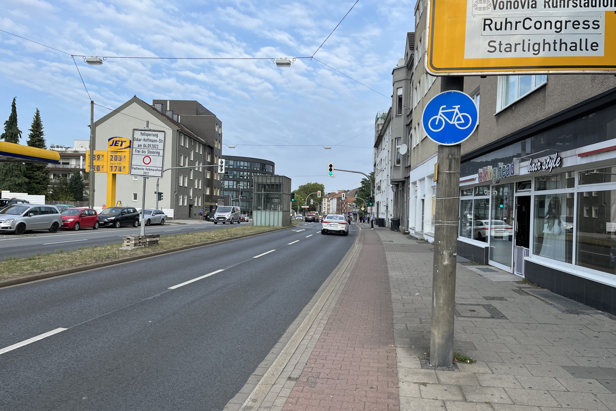 An der Wittener Straße soll ein Pop-up-Radweg entstehen.