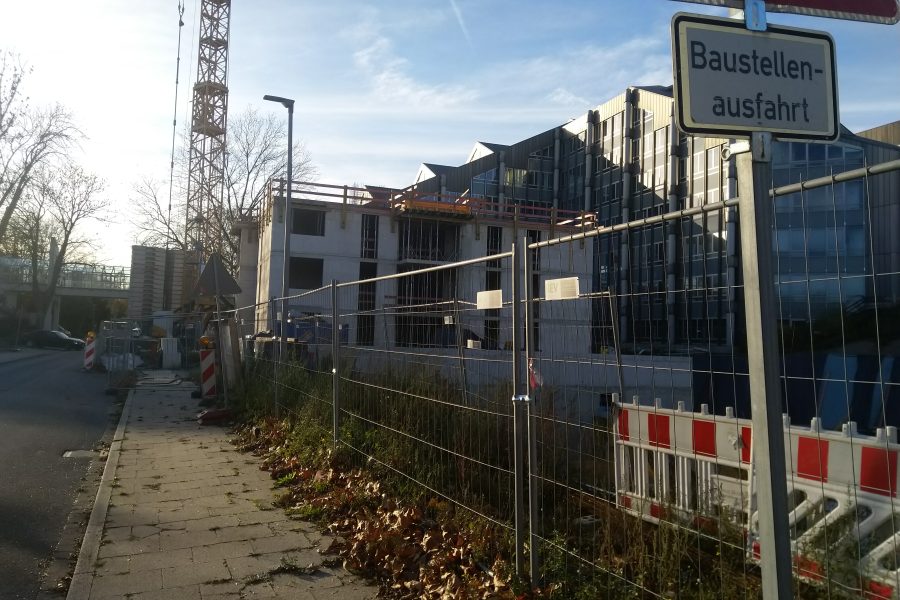 Die Harfid-Baustelle an der Paulstraße liegt vorerst still.