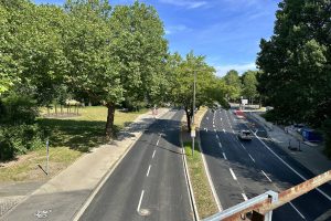 Die Königsallee nach der Fertigstellung des ersten Teilabschnittes.